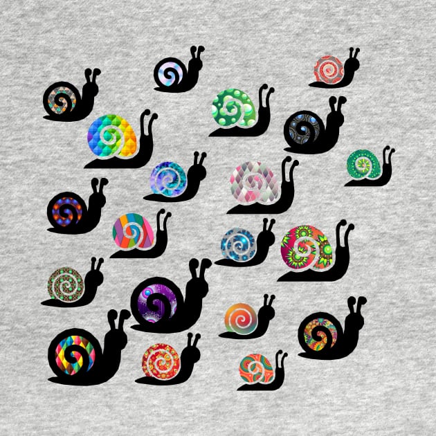 Colourful Snails by Wild Geometric